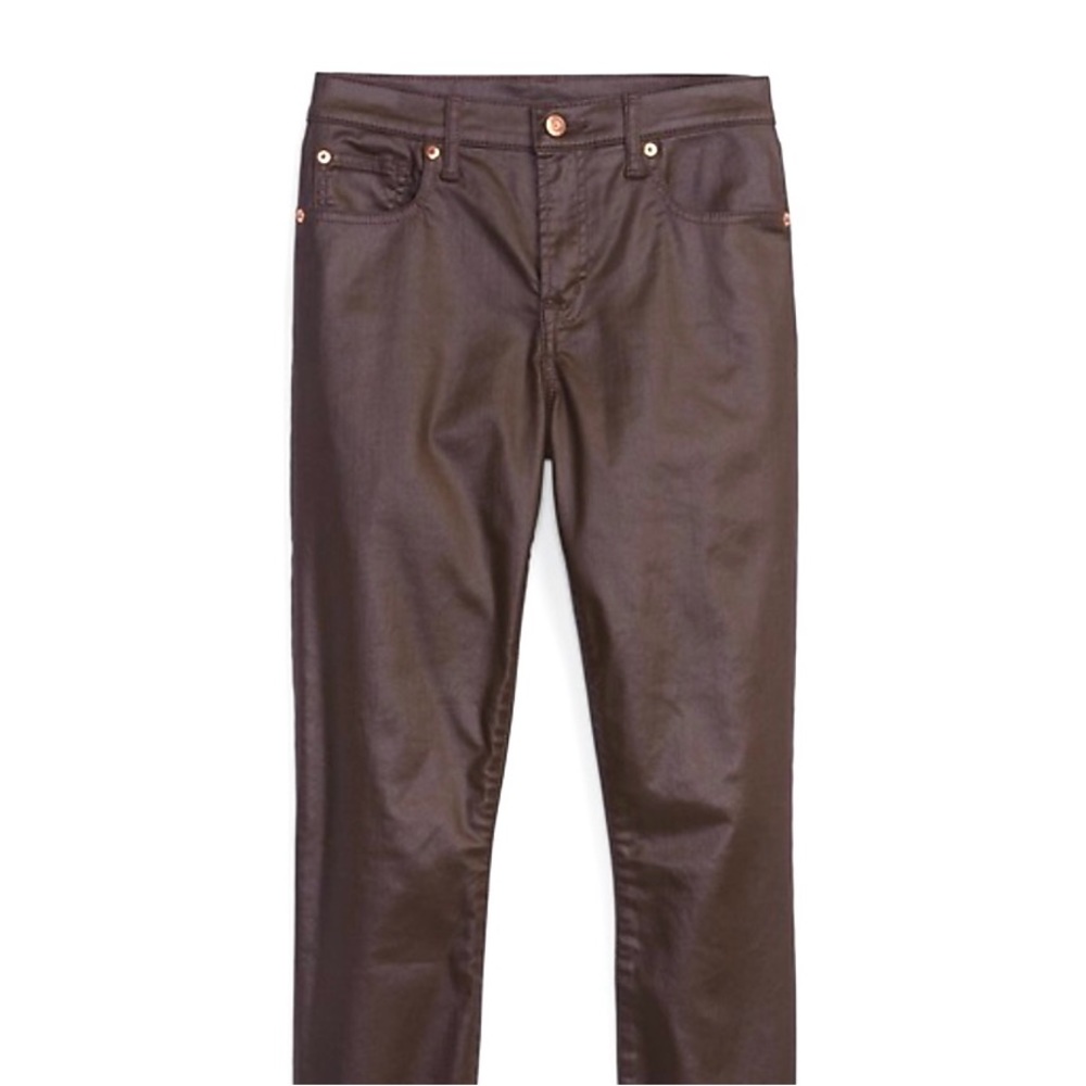 Gap brown coated mid-rise jeans